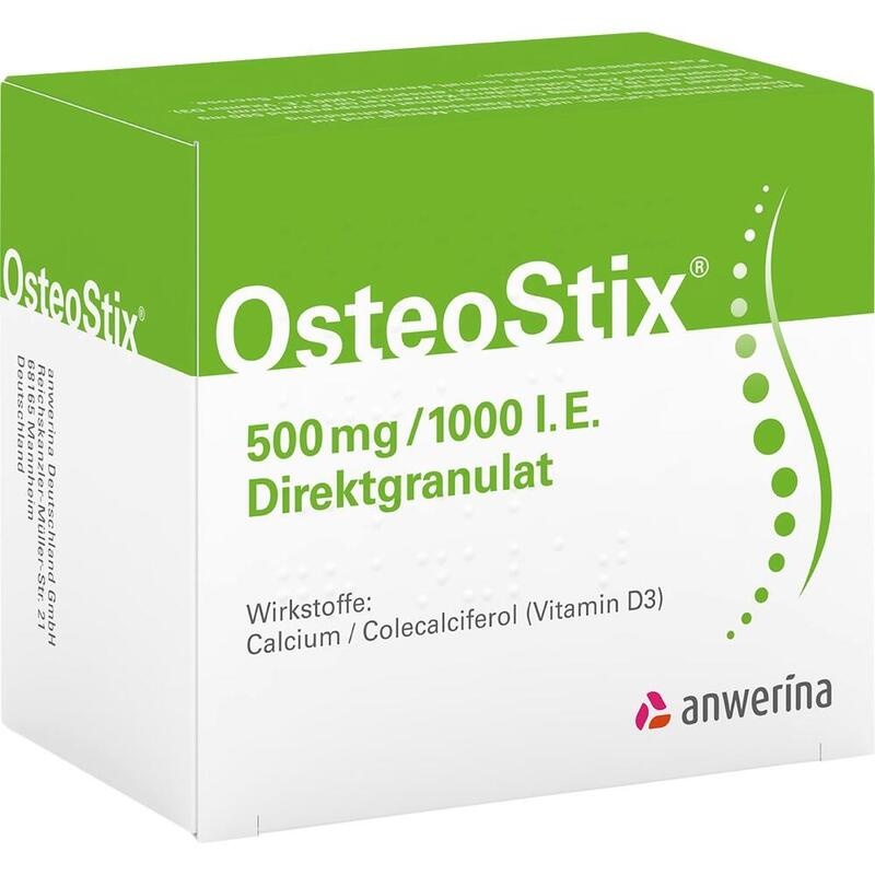 CALCIUM VITAMIN D3 500mg/1000IE OsteoStix Direktgr