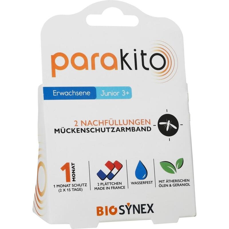 PARA KITO Mückenschutz Armband 2 Nachfüllungen
