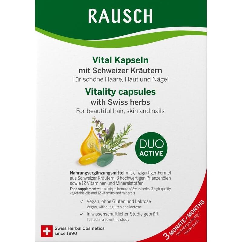 RAUSCH Vital Kapseln m.Schweizer Kräuter 3 Monate