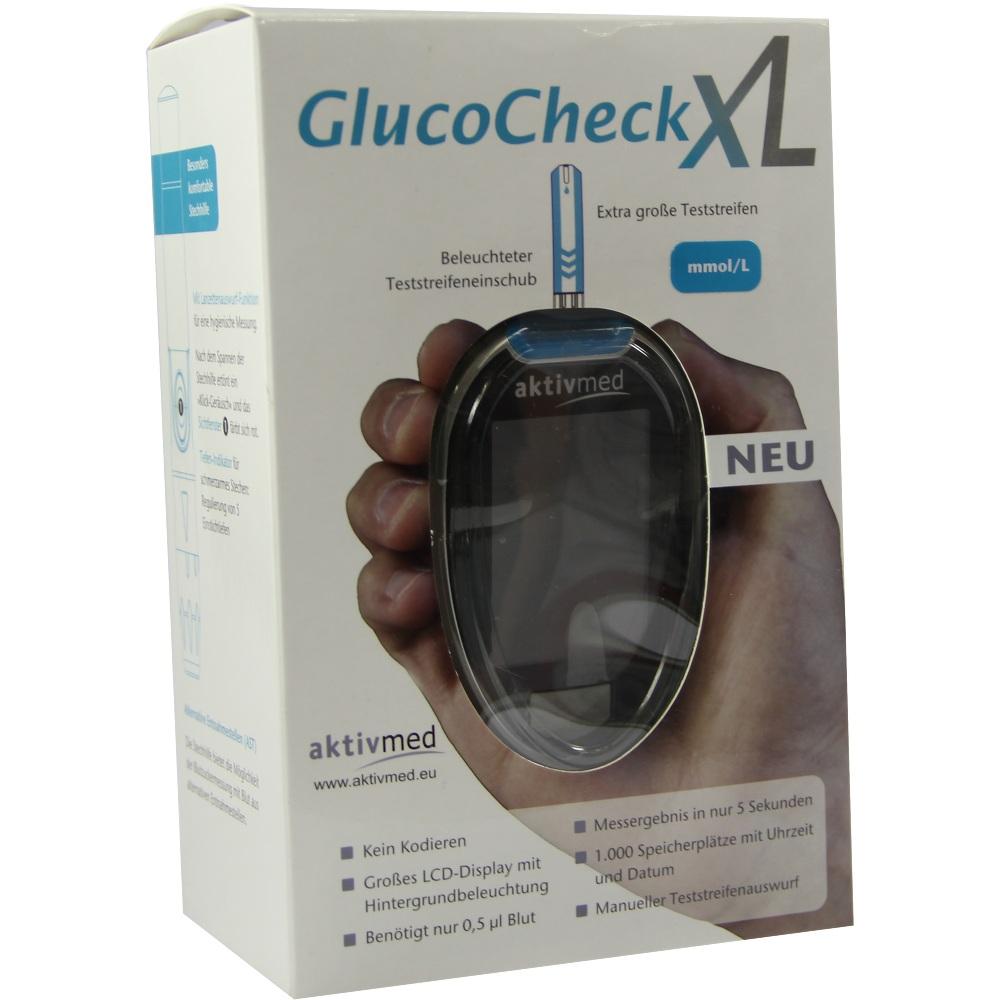 GLUCOCHECK XL Blutzuckermessgerät Set mmol/l